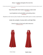 Star Custom Celebrity Design2025Spring and Summer French Retro Sweetheart V Red Polka Dot Halter Neck Dress for Women, Backless Tie Strap Vest Long Dress