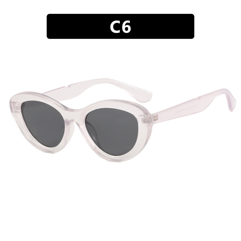 "Bad Idea" Retro Cat-Eye Shades - Vintage Striped Frame