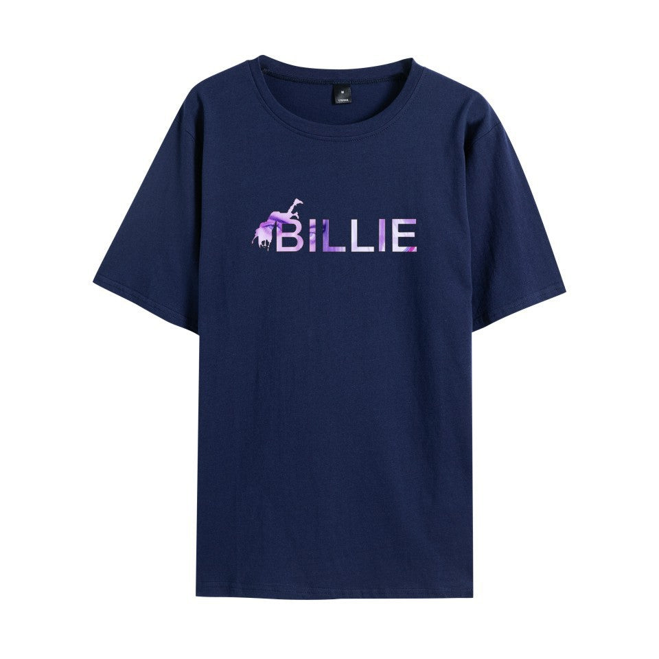 Celebrity Style Billy New Men's and Women's Round Neck Short Sleeve T Shirt