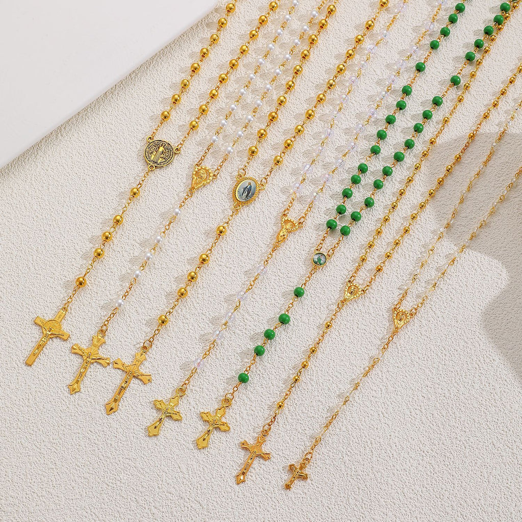 Celebrity Style Popular Cross Long Chain Necklace for Women Easter Trendy Jewelry Sexy Tassel Virgin Mary Pendant