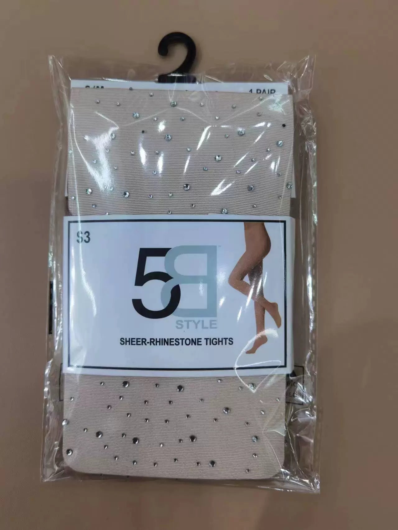 "Teenage Dream" Star Rhinestone Tights - Sheer Sparkle Mesh