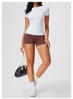 New Casual Sportswear t Women's Slim Fit Quick-Dry Barely-There Feel Fitness Top Shirt Running Yoga Short Sleeve