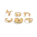 Custom Design Photosensitive Water Drop Hugging Open Ring for Celebrities Unique Irregular Geometric Joint Ring