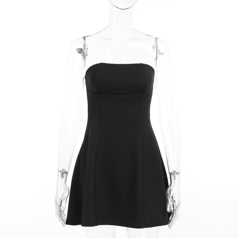 JY24070Sexy Strapless Waist-Cinching A New Style Elegant Women's Short Dress