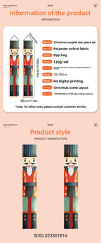 2026New Year Christmas Couplets Santa Claus Soldier Outdoor Decoration Door Curtain Hanging Flag Outdoor European and American