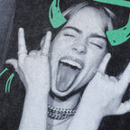 Celebrity Style American Retro Billie Singer Character Print Short Sleeve T Men's and Women's Street Style Short Sleeve T-Shirt