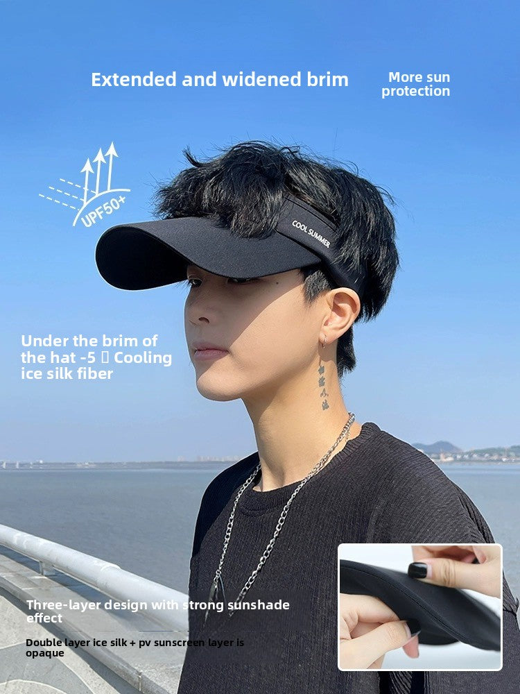 K-Pop Airport Style Sun Visor - UV Protection Sport Hat