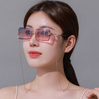 Celebrity Style Snake Chain Stainless Steel Non-Fading Mask Chain Titanium Steel Glasses Chain Women's Neck Hanging Men's Mask Rope Hanging Chain High-End Safety Protection