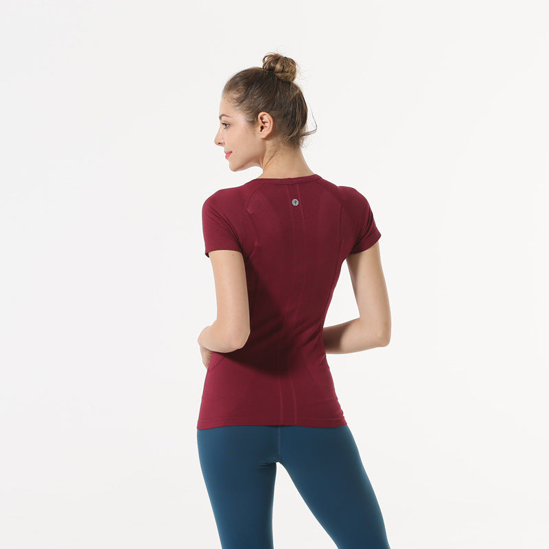 Star Custom SWIFT SPEED Yoga Clothes Women's Top Sexy Quick-Drying Gym Sports Morning Exercise Running Round Neck Short Sleeve TS