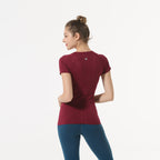 Star Custom SWIFT SPEED Yoga Clothes Women's Top Sexy Quick-Drying Gym Sports Morning Exercise Running Round Neck Short Sleeve TS