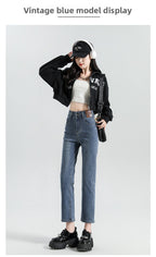 Rockstar Girlfriend High-Waist Cigarette Jeans - Noir Black