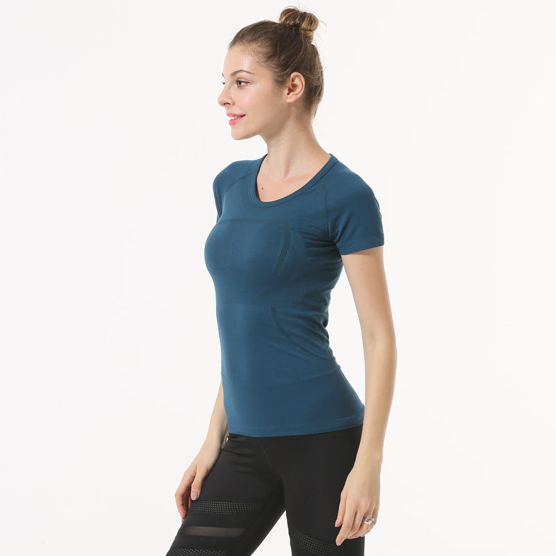 Star Custom SWIFT SPEED Yoga Clothes Women's Top Sexy Quick-Drying Gym Sports Morning Exercise Running Round Neck Short Sleeve TS